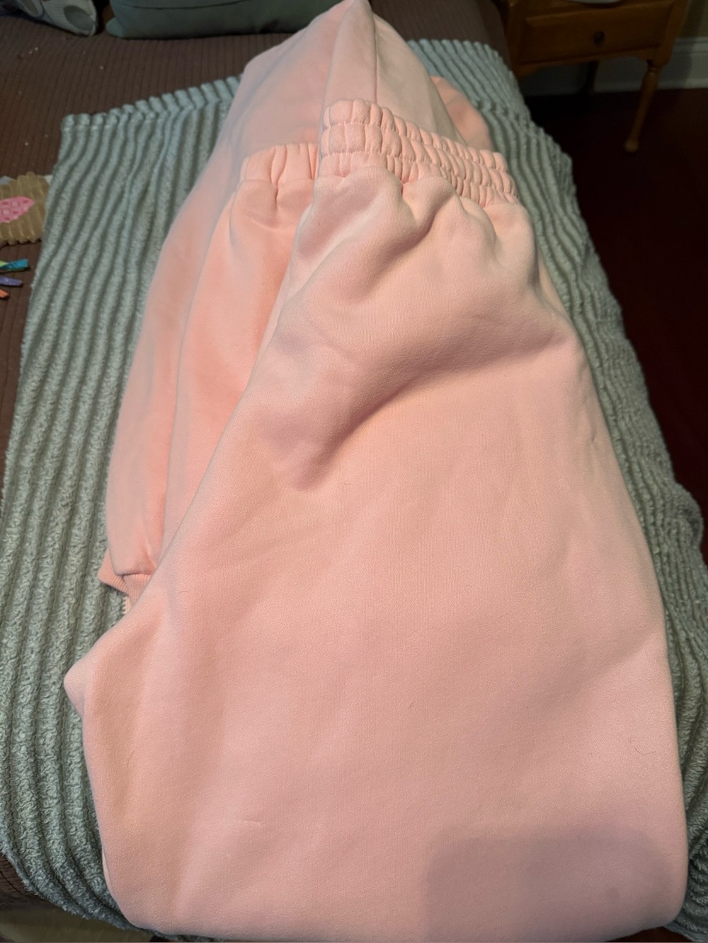 Girls' Soft Pink Elastic-Waist Jogger Pants